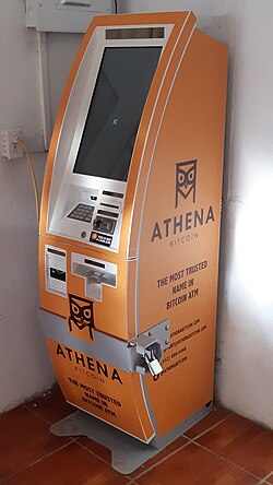 An Athena Bitcoin ATM kiosk